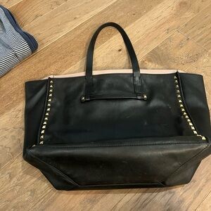 Valentino Black Studded Tote Bag